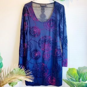 MINKPINK Sunday Blues Velvet Mini Dress - L